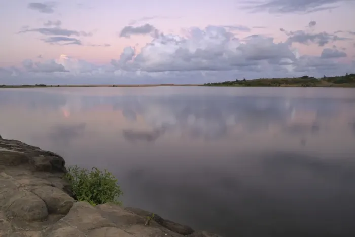 Framed Print : Reflected clouds in shoreline estuary system with embankment in foreground, St Lucia, Kwazulu-Natal, South Africa Framed Print : Reflected clouds in shoreline estuary system with embankment in foreground, St Lucia, Kwazulu-Natal, South Africa