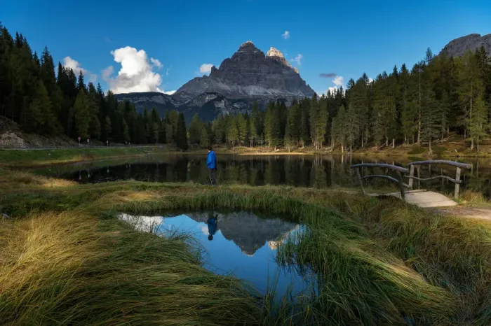 Framed Print : The reflection of Lake Antorno Framed Print : The reflection of Lake Antorno