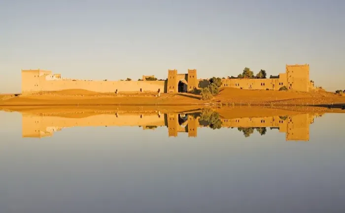 Framed Print : Reflection of Moroccan City Walls in a Dam Framed Print : Reflection of Moroccan City Walls in a Dam