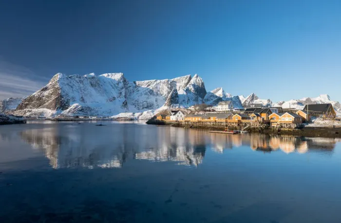 Framed Print : reflection of Norway Lofoten Winter Framed Print : reflection of Norway Lofoten Winter