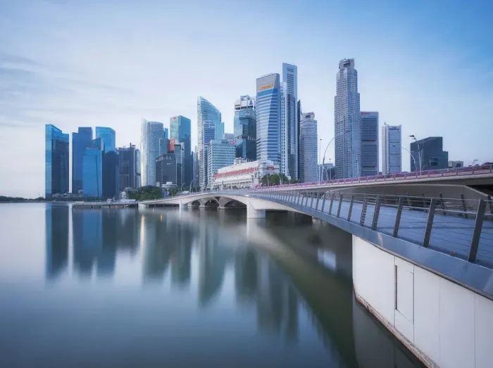 Framed Print : Reflection of Singapore business district Framed Print : Reflection of Singapore business district