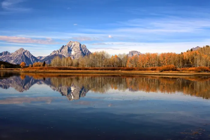 Framed Print : Reflection of Teton mountains Framed Print : Reflection of Teton mountains