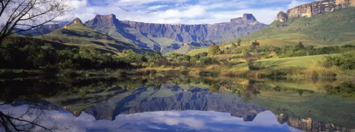 Framed Print : Reflections, Amphitheatre, South Africa, No People, Color Image, Photography, Panoramic Framed Print : Reflections, Amphitheatre, South Africa, No People, Color Image, Photography, Panoramic