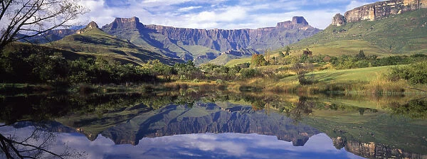Reflections, Amphitheatre, South Africa, No People, Color Image, Photography, Panoramic