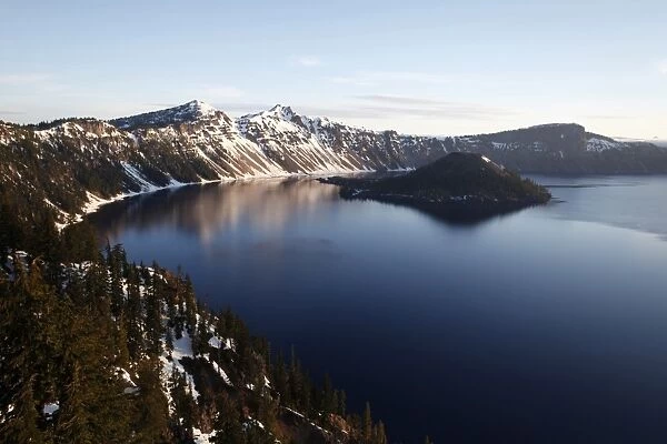 Reflections on Crater Lake, Crater Lake National Park, Oregon, USA