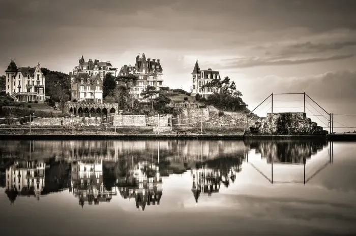 Framed Print : Reflections of the town of Dinard Framed Print : Reflections of the town of Dinard