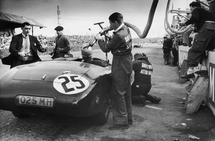 Framed Print : Refueling Aston Martin Framed Print : Refueling Aston Martin