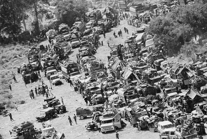 Framed Print : Refugee Convoy in South Vietnam Framed Print : Refugee Convoy in South Vietnam
