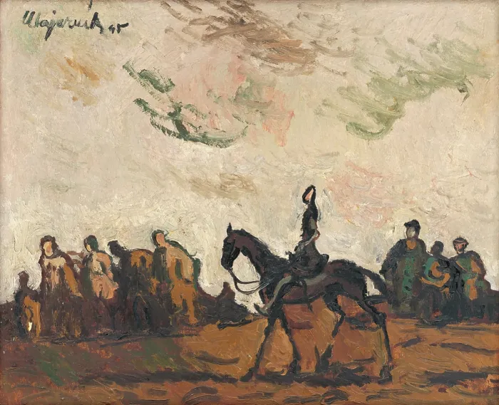 Framed Print : Refugees, 1945. Creator: Cyprian Majernik Framed Print : Refugees, 1945. Creator: Cyprian Majernik