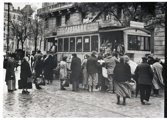Framed Print : Refugees Boarding Bus Away From War Zone Framed Print : Refugees Boarding Bus Away From War Zone
