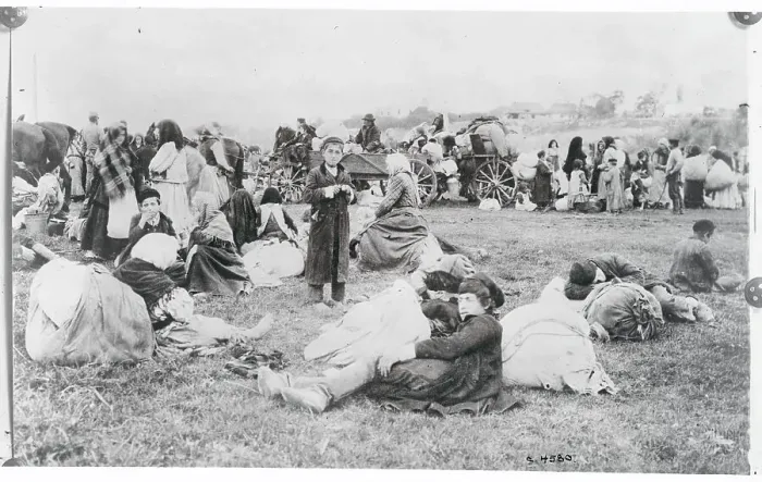 Framed Print : Refugees from Poland Camping on Roadside