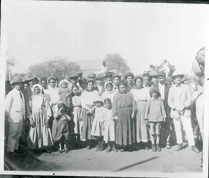 Framed Print : Refugees Posing Together as Group