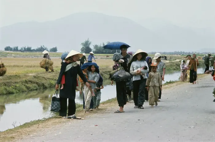 Framed Print : Refugees In Vietnam Framed Print : Refugees In Vietnam