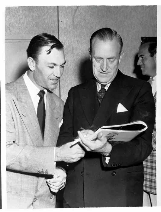Framed Print : Reg Whitcombe Signing Autographs Framed Print : Reg Whitcombe Signing Autographs