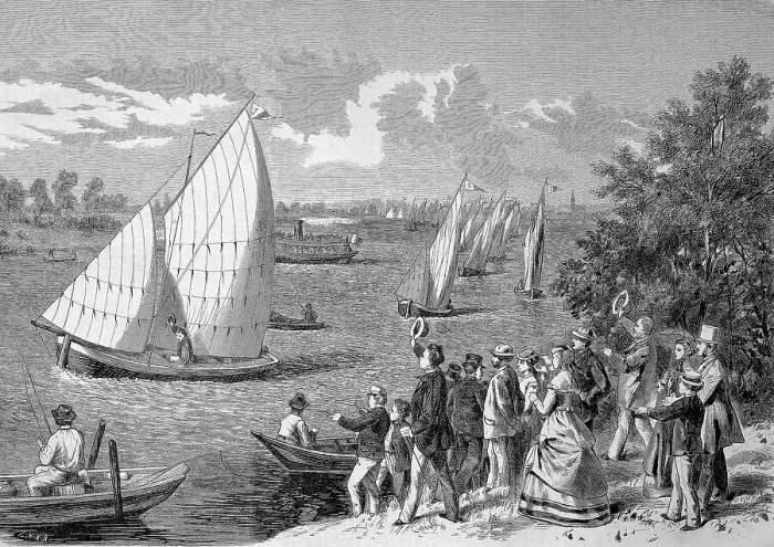 Framed Print : Regatta, boat race, sailing boats on the Wannsee in Berlin, Germany, Historic, digitally restored reproduction of an original 19th century painting, exact original date unknown Framed Print : Regatta, boat race, sailing boats on the Wannsee in Berlin, Germany, Historic, digitally restored reproduction of an original 19th century painting, exact original date unknown