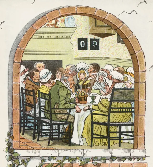 Framed Print : Regency period people at dinner Framed Print : Regency period people at dinner