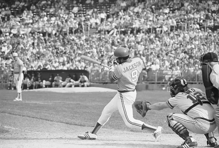 Framed Print : Reggie Jackson Batting