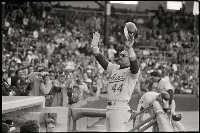 Framed Print : Reggie Jackson Raising Arms To Applause Framed Print : Reggie Jackson Raising Arms To Applause