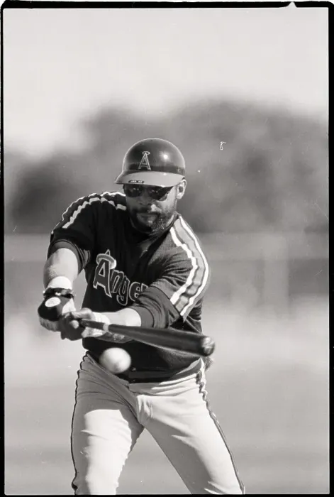 Framed Print : Reggie Jackson Swinging At Ball Framed Print : Reggie Jackson Swinging At Ball
