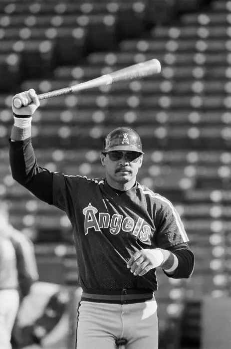 Framed Print : Reggie Jackson Swinging Bat