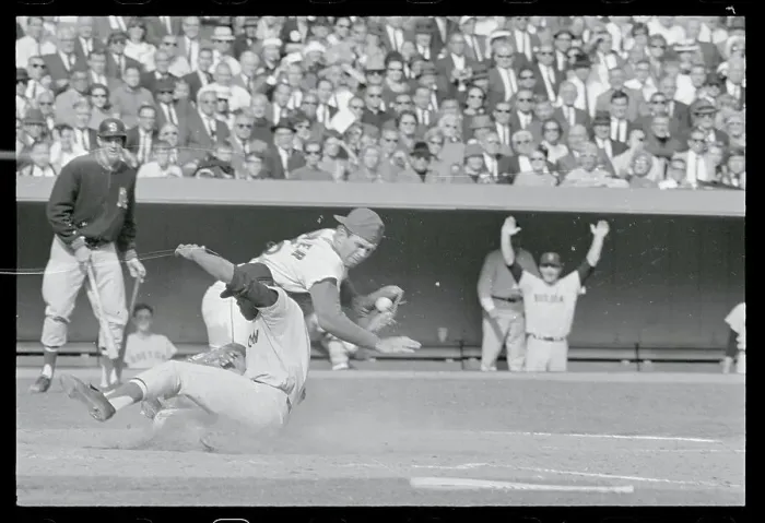 Framed Print : Reggie Smith Scoring a Run Framed Print : Reggie Smith Scoring a Run