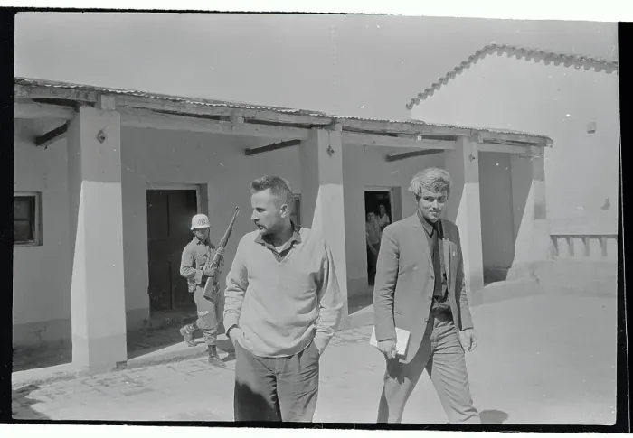 Framed Print : Regis Debray Holding Press Conference Outside of His Cell Framed Print : Regis Debray Holding Press Conference Outside of His Cell
