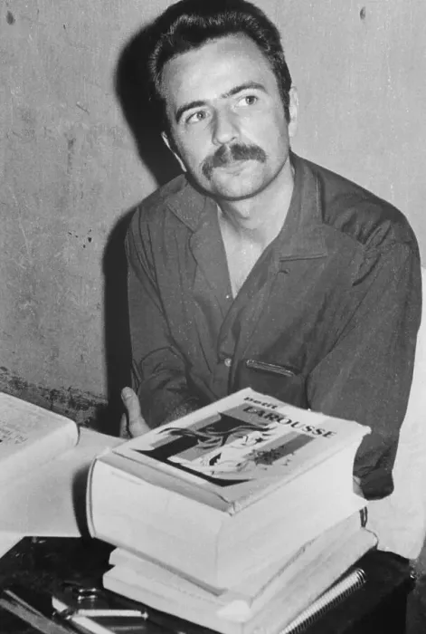 Framed Print : Regis Debray Sitting in his Jail Cell Framed Print : Regis Debray Sitting in his Jail Cell