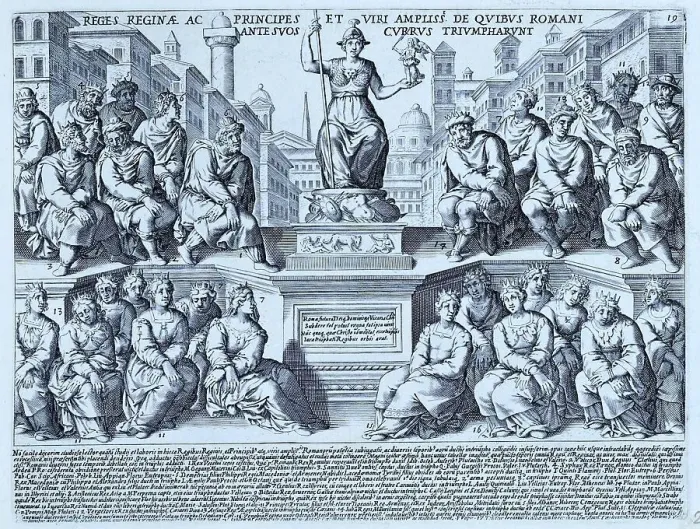 Framed Print : Regis Reginae ac Principes et viri, Depicting some of the kings and queens of Rome, historical Rome, Italy, digital reproduction of an original 17th century artwork, original date unknown Framed Print : Regis Reginae ac Principes et viri, Depicting some of the kings and queens of Rome, historical Rome, Italy, digital reproduction of an original 17th century artwork, original date unknown