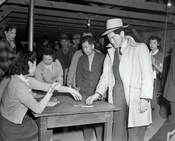 Framed Print : Registration at Japanese Relocation Center Framed Print : Registration at Japanese Relocation Center