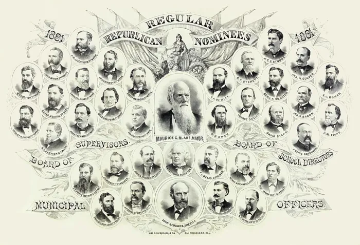 Framed Print : Regular Republican nominees, 1881 Framed Print : Regular Republican nominees, 1881