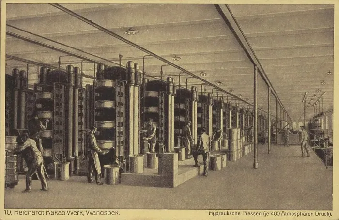 Framed Print : Reichardt Kakaowerk, Wandsbek, Hydraulic Presses, Hamburg, Germany, postcard with text, view circa 1910, historical, digital reproduction of a historical postcard, public domain, from that time, exact date unknown Framed Print : Reichardt Kakaowerk, Wandsbek, Hydraulic Presses, Hamburg, Germany, postcard with text, view circa 1910, historical, digital reproduction of a historical postcard, public domain, from that time, exact date unknown
