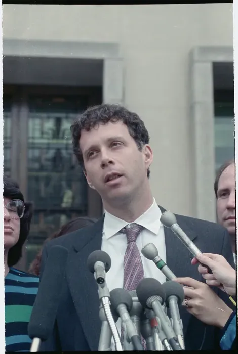 Framed Print : Reid Weingarten Talking to Media Framed Print : Reid Weingarten Talking to Media