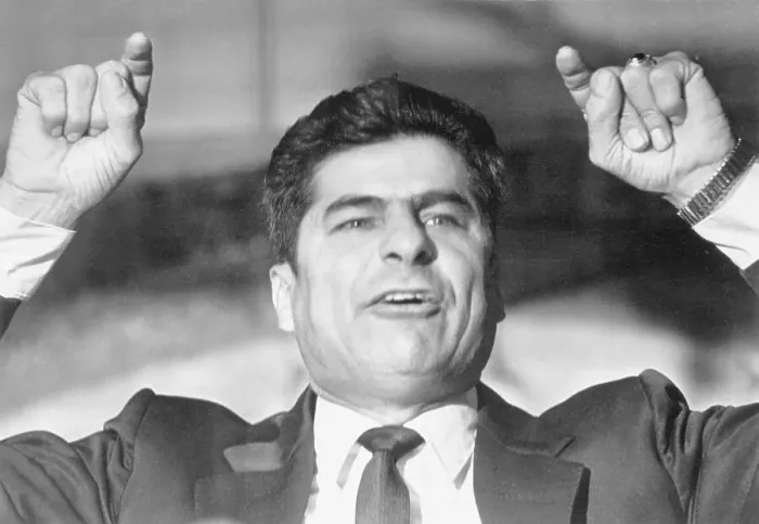 Framed Print : Reies Lopez Tijerina Gesturing with Arms Raised Framed Print : Reies Lopez Tijerina Gesturing with Arms Raised