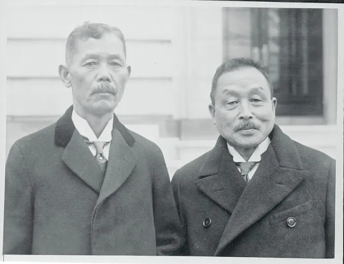 Framed Print : Reijiro Wakatsuki and Admiral T. Takarabe Framed Print : Reijiro Wakatsuki and Admiral T. Takarabe