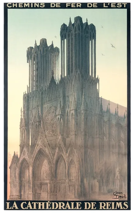 Framed Print : Reims Cathedral Poster Framed Print : Reims Cathedral Poster
