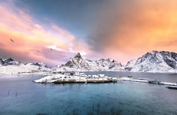 Framed Print : Reine Village, Lofoten Islands, Norway Framed Print : Reine Village, Lofoten Islands, Norway