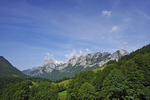 Reiteralpe Mountain with Berchtesgaden countryside, Ramsau bei Berchtesgaden, Berchtesgadener Land District, Upper Bavaria, Bavaria, Germany