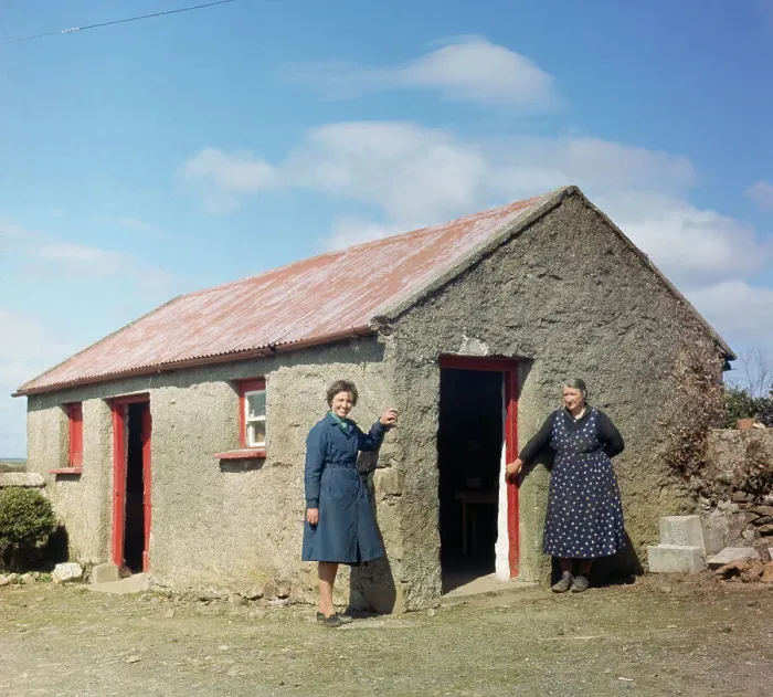 Framed Print : Relatives of JFK Outside House in Ireland Framed Print : Relatives of JFK Outside House in Ireland