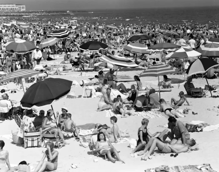 Framed Print : Relaxing on beach