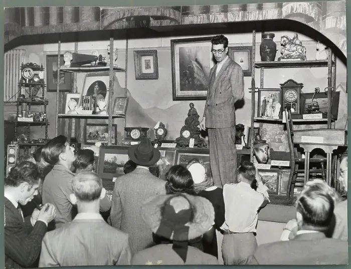 Framed Print : Relics from Collyer Mansion Being Sold at Auction Framed Print : Relics from Collyer Mansion Being Sold at Auction