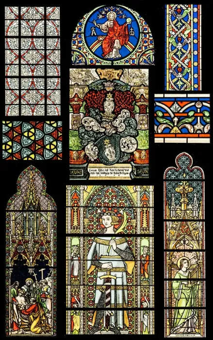 Framed Print : Religion motives on Stained Glass Framed Print : Religion motives on Stained Glass