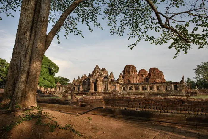 Framed Print : Religious buildings constructed by the ancient Khmer art Framed Print : Religious buildings constructed by the ancient Khmer art