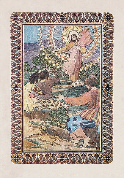 Religious painting resurrection of Jesus