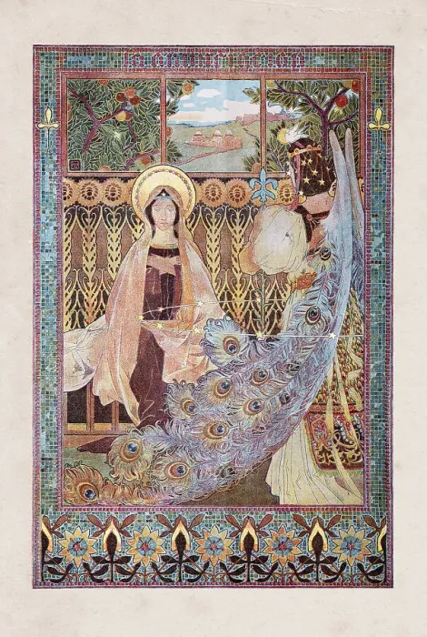 Framed Print : Religious painting woman with angel Framed Print : Religious painting woman with angel
