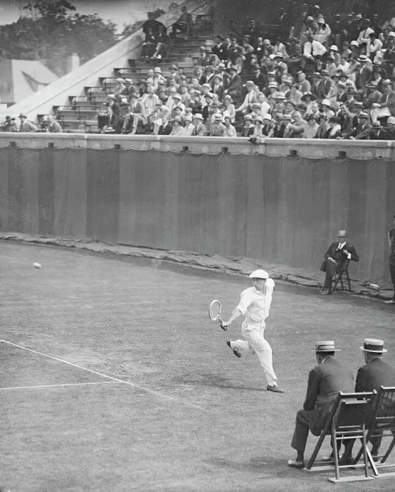 Framed Print : Rene Lacoste Playing Davis Cup Tennis Match Framed Print : Rene Lacoste Playing Davis Cup Tennis Match