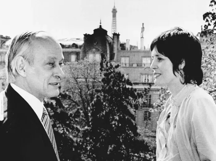 Framed Print : Rene Levesque with His Wife in Paris Framed Print : Rene Levesque with His Wife in Paris