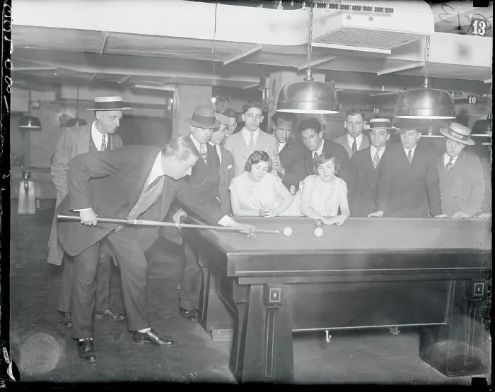 Framed Print : Renown Billiard Player Entertaining Siamese Twins Framed Print : Renown Billiard Player Entertaining Siamese Twins