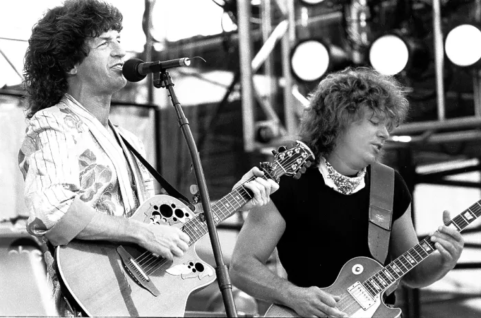 Framed Print : REO Speedwagon On Stage Framed Print : REO Speedwagon On Stage