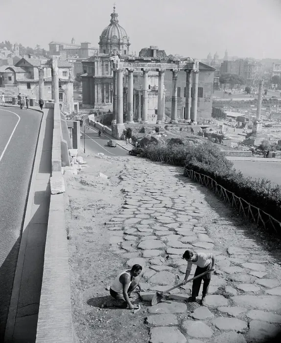 Framed Print : Repairing the 2, 000 Year Old Road Framed Print : Repairing the 2, 000 Year Old Road
