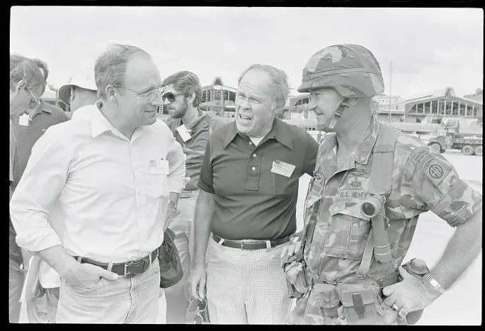 Framed Print : Rep.Dick Cheney Visits Grenada with Delegation Framed Print : Rep.Dick Cheney Visits Grenada with Delegation